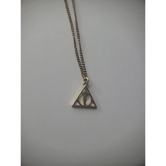 Vintage Harry Potter Deathly Hallows Necklace Pendant Jewelry Costume - Picture 10 of 11